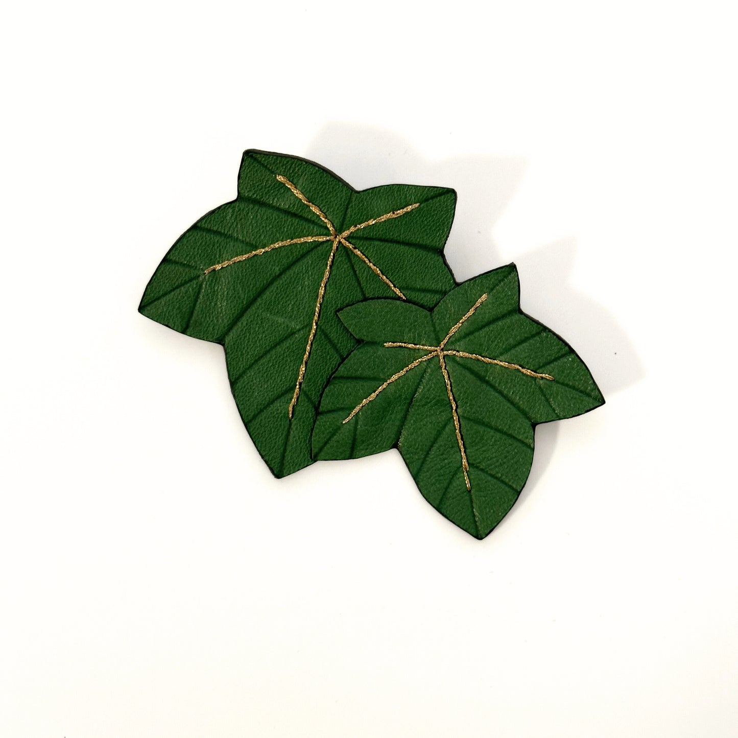 Leather brooch