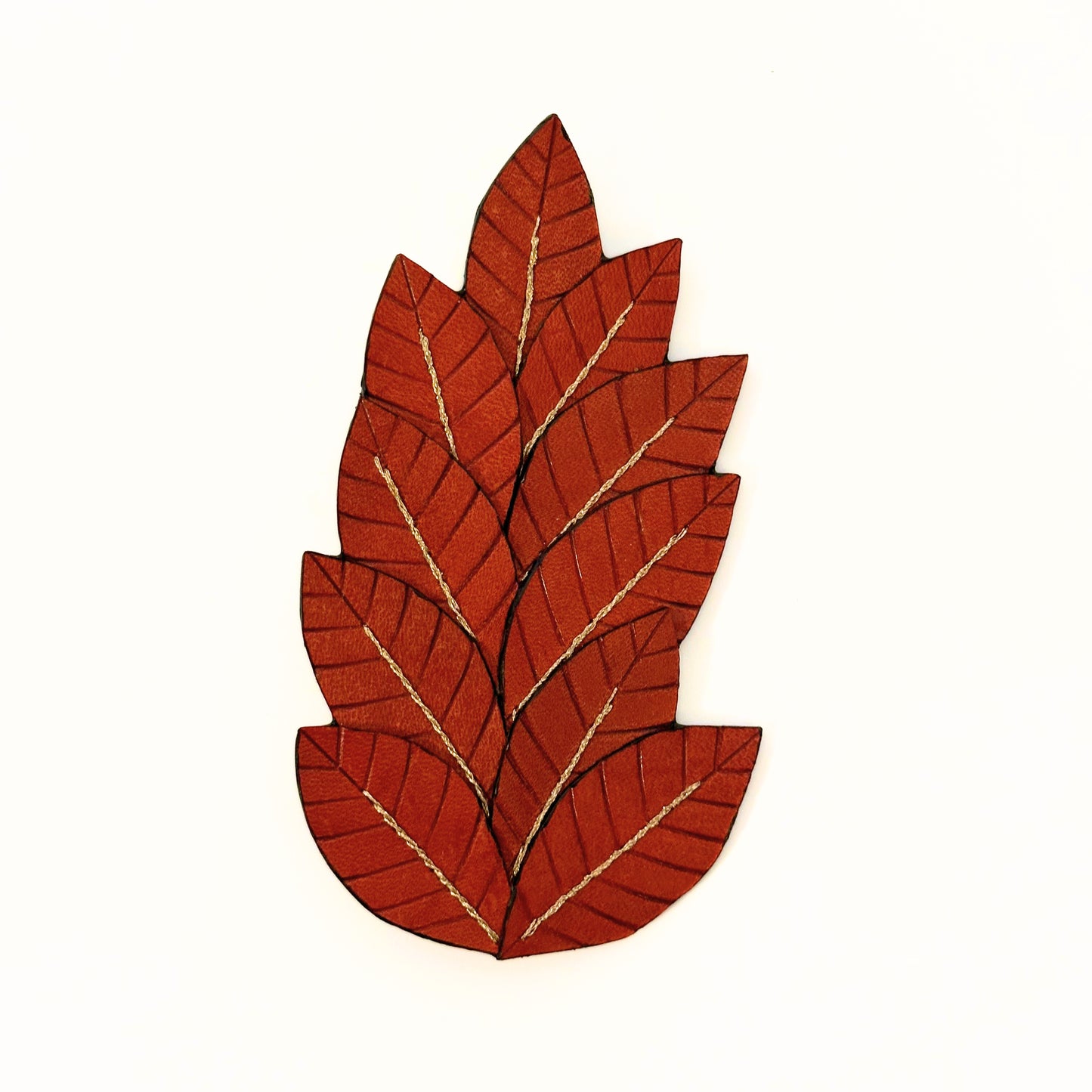 Leather brooch