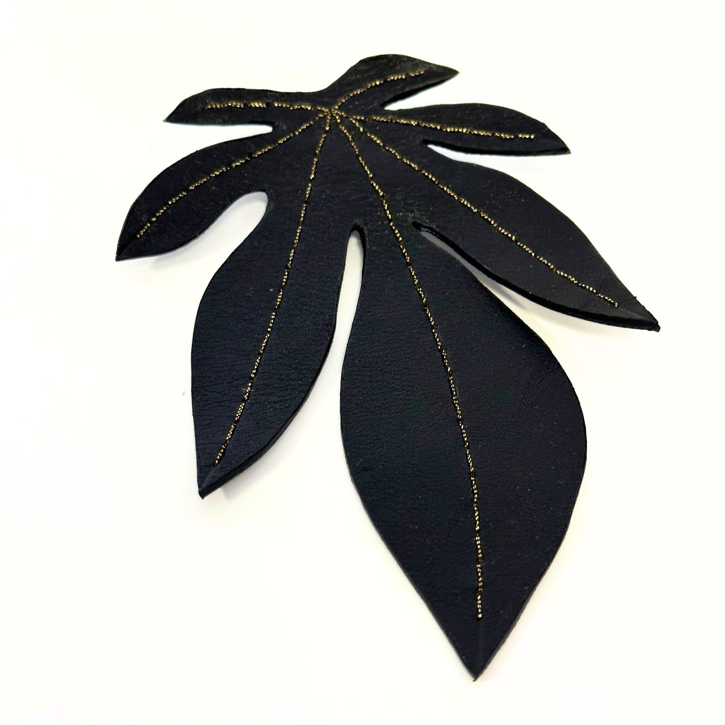 Leather brooch