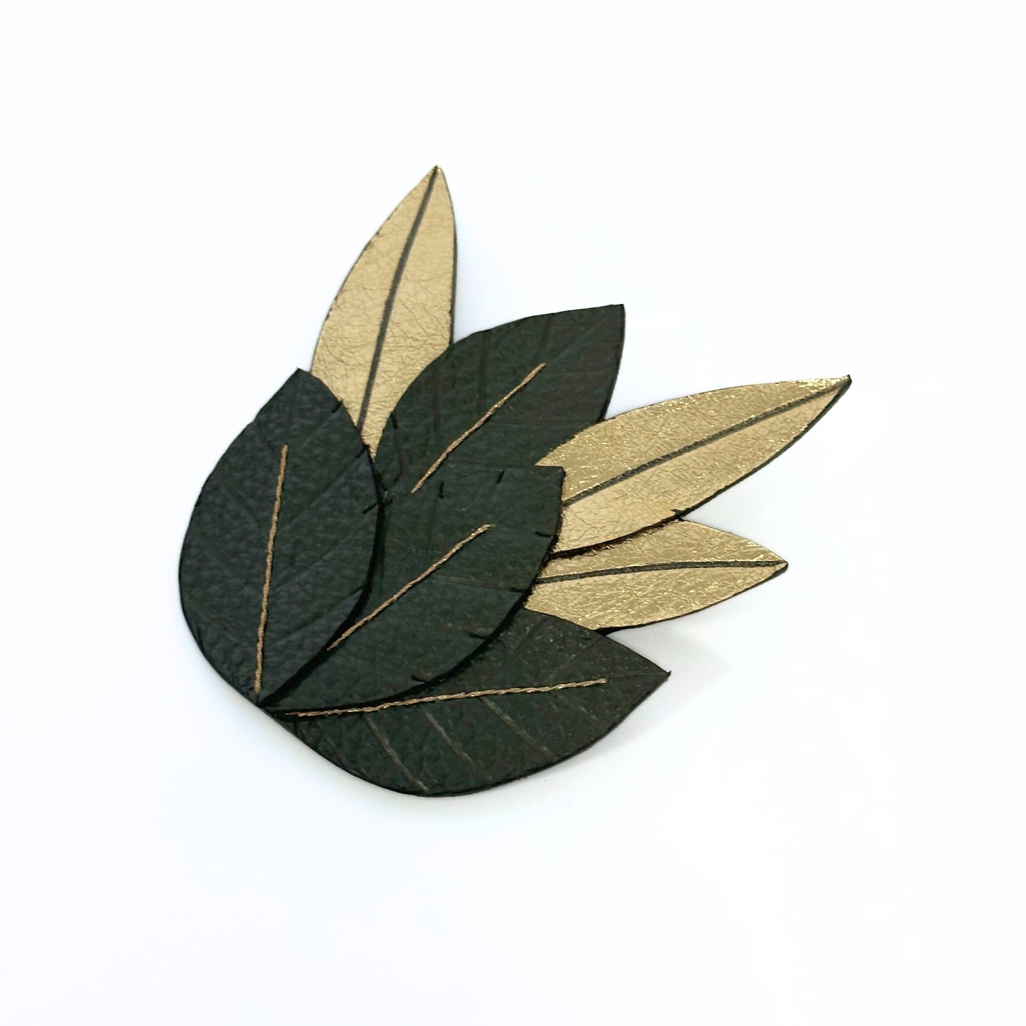 Leather brooch