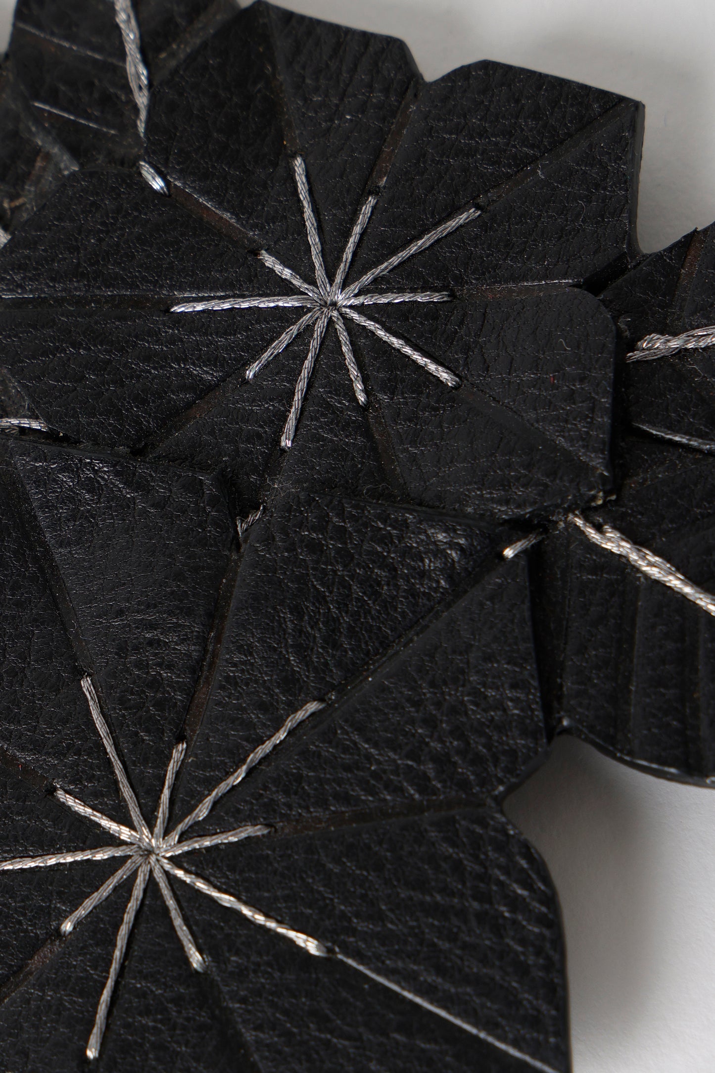 Leather brooch