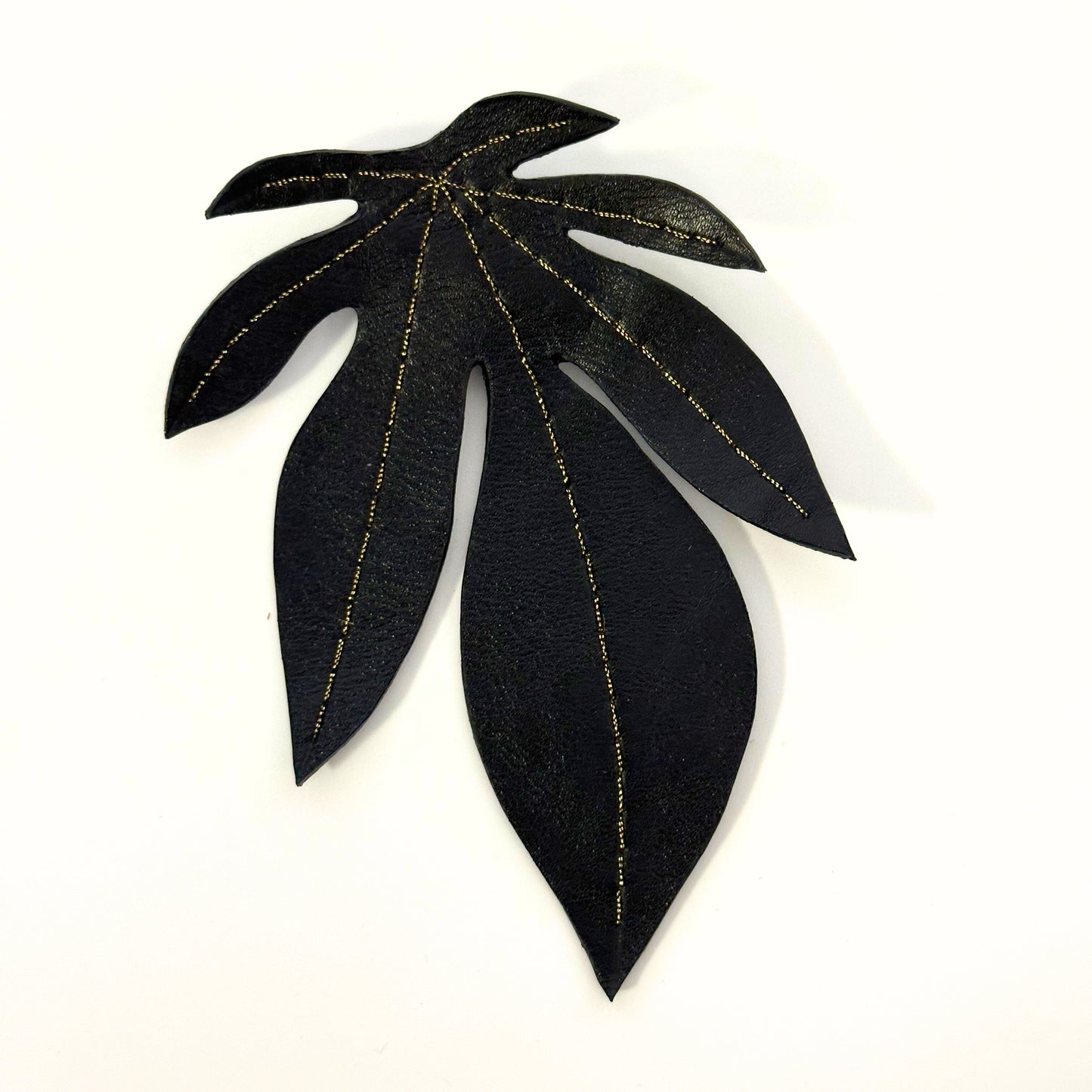 Leather brooch