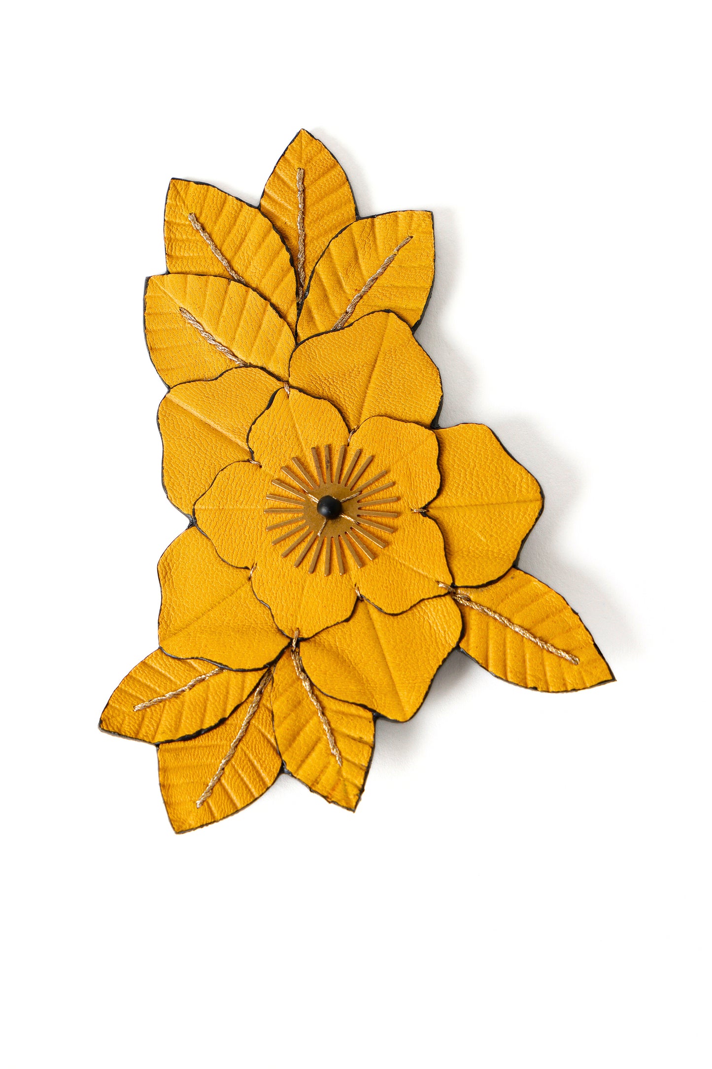 Leather brooch