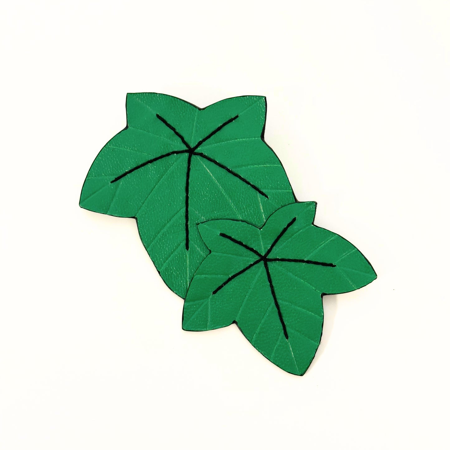 Leather brooch