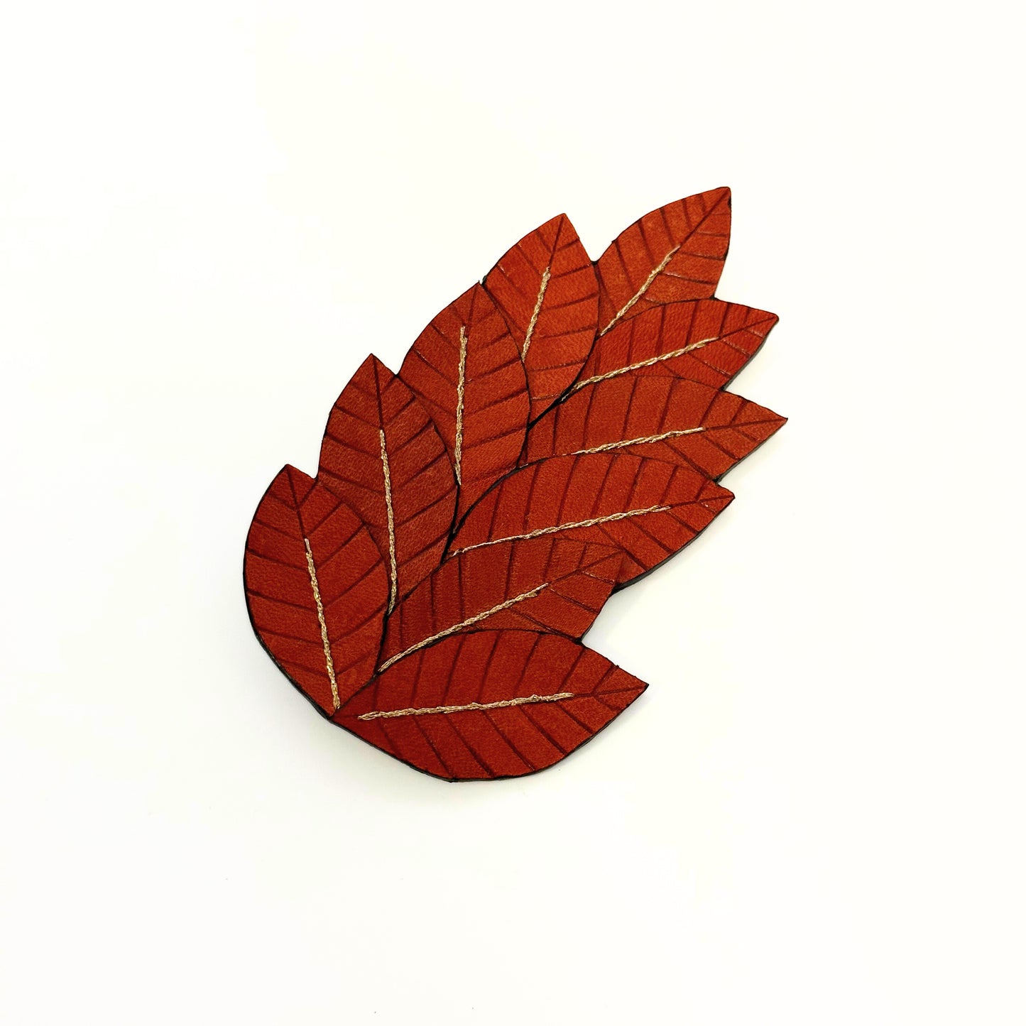 Leather brooch
