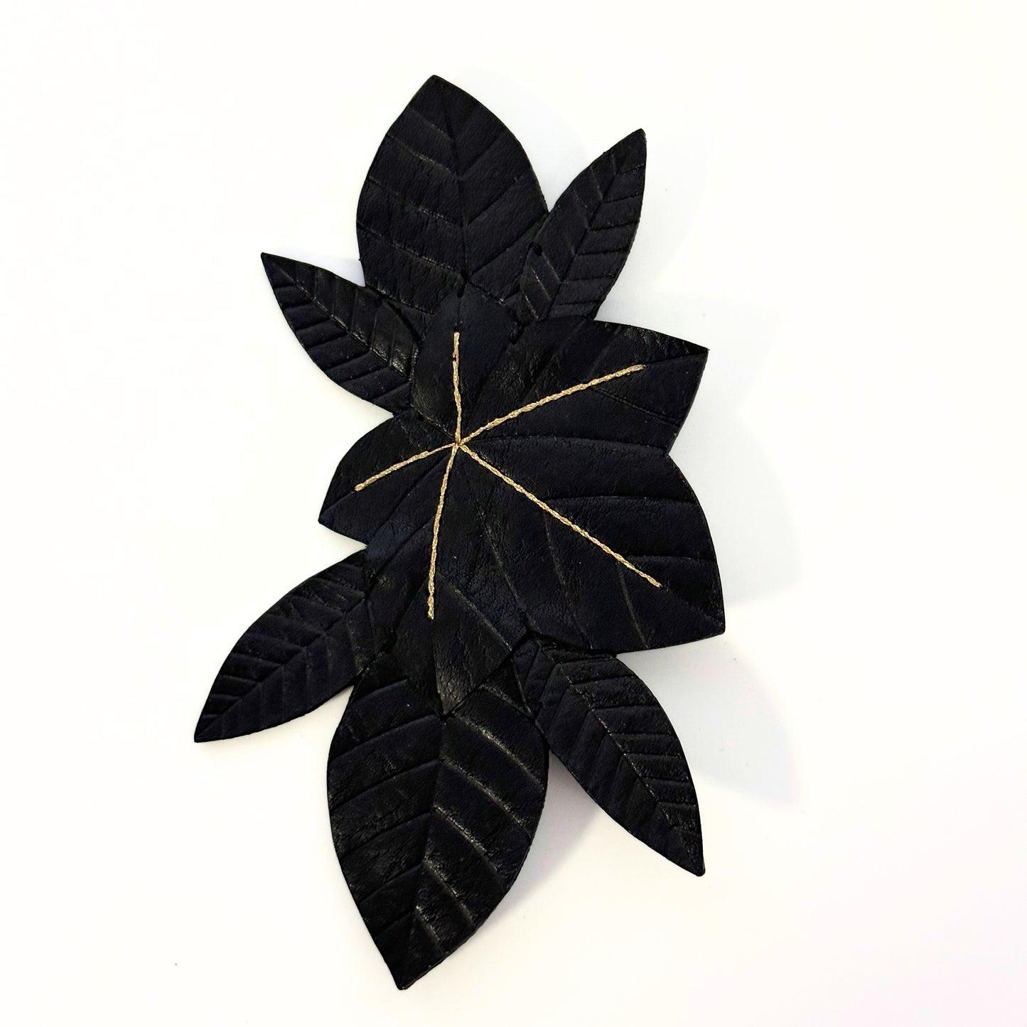 Leather brooch