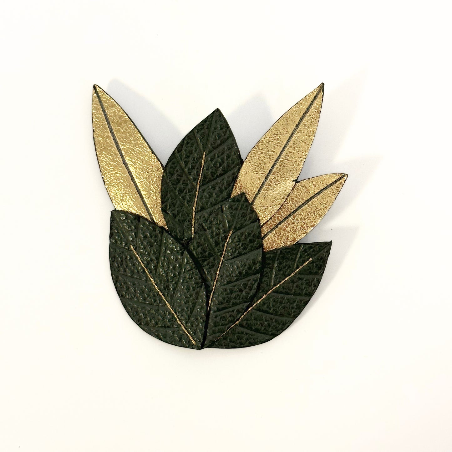 Leather brooch