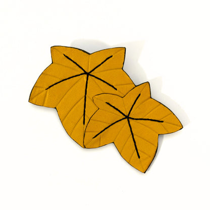 Leather brooch