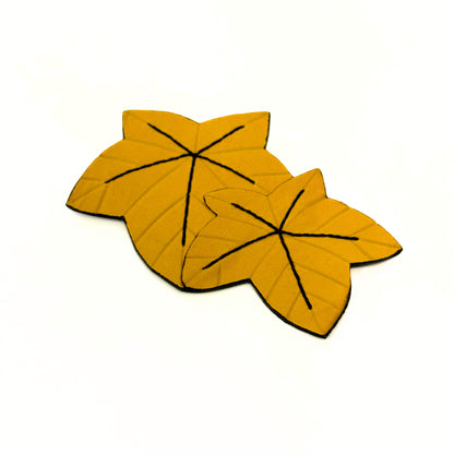 Leather brooch