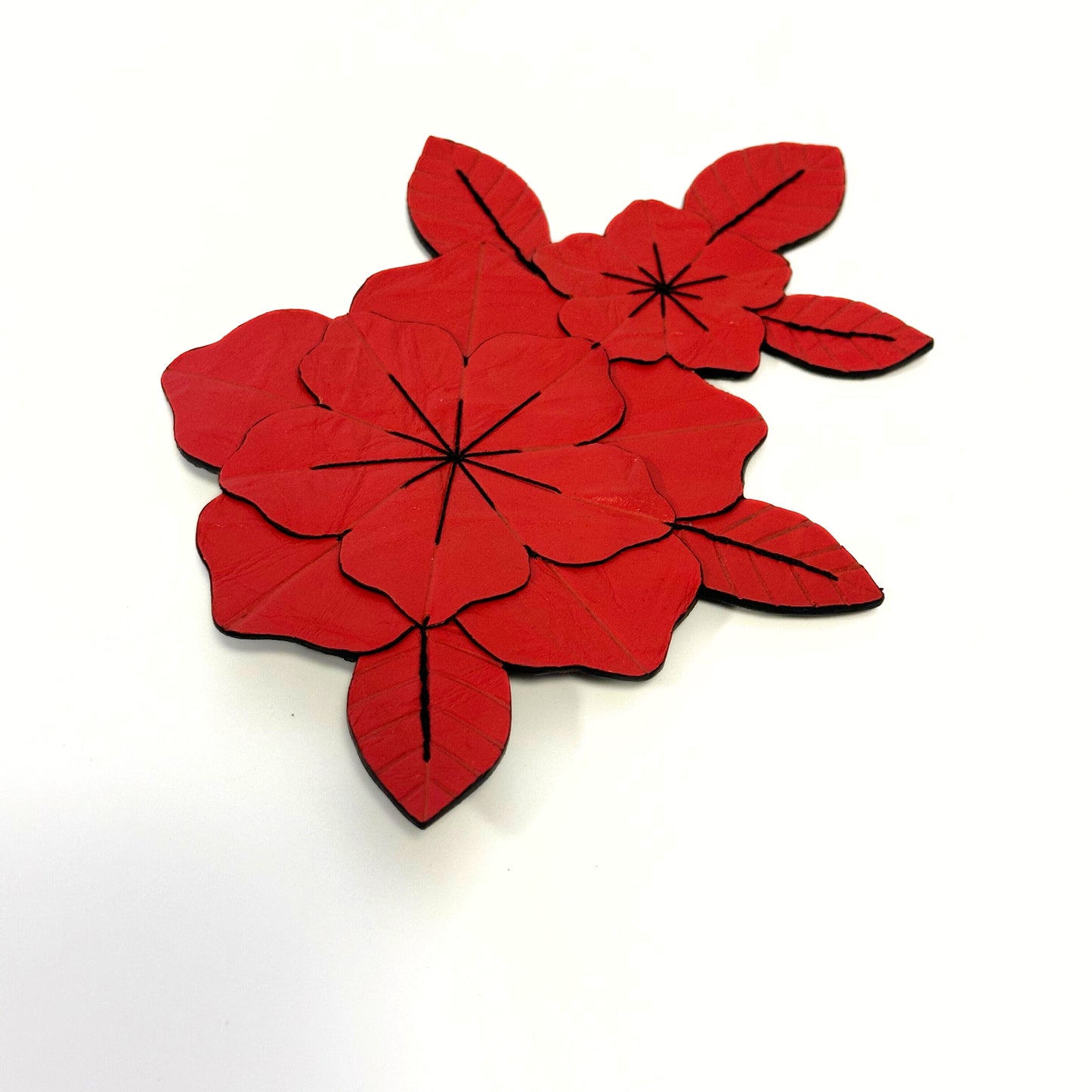 Leather brooch