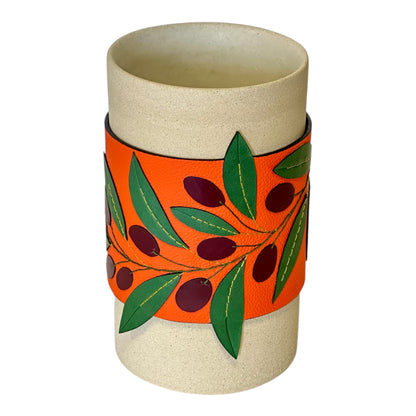 VASE CYLINDRIQUE OLIVE