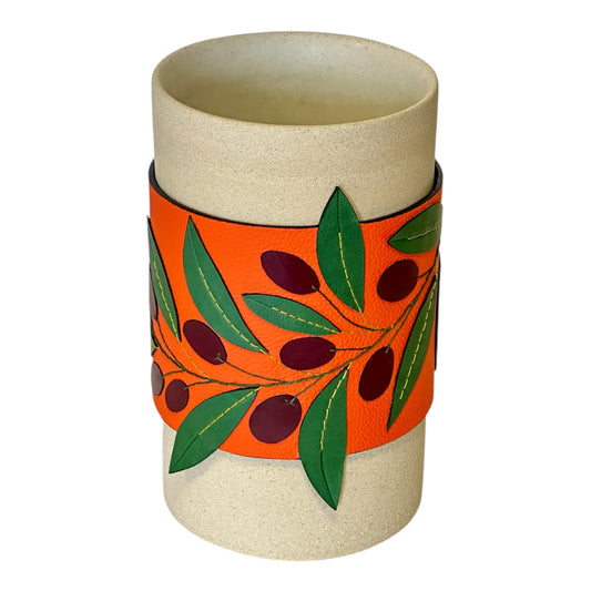 VASE CYLINDRIQUE OLIVE